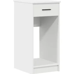 Meubles De Bureau-vidaXL Support de tour d'ordinateur avec tiroir 35x45x77 cm Blanc