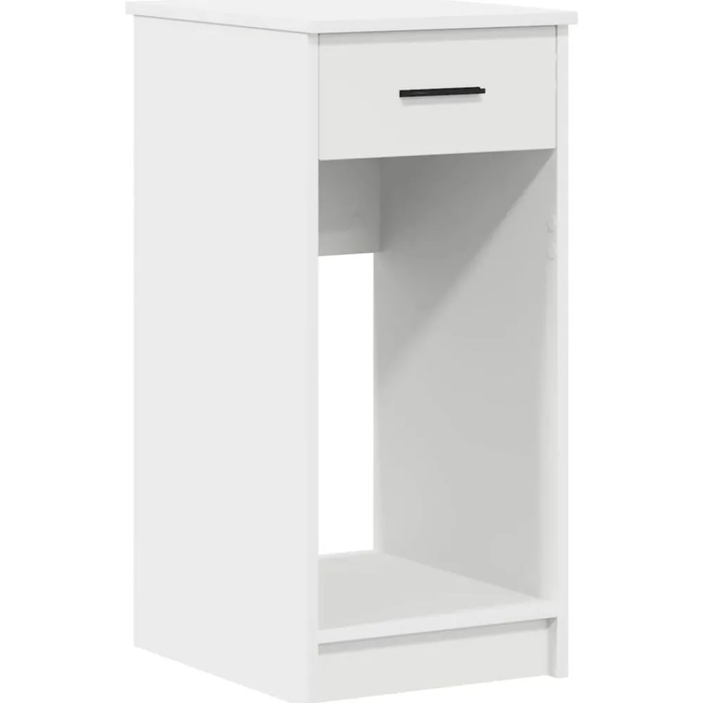 Meubles De Bureau-vidaXL Support de tour d'ordinateur avec tiroir 35x45x77 cm Blanc