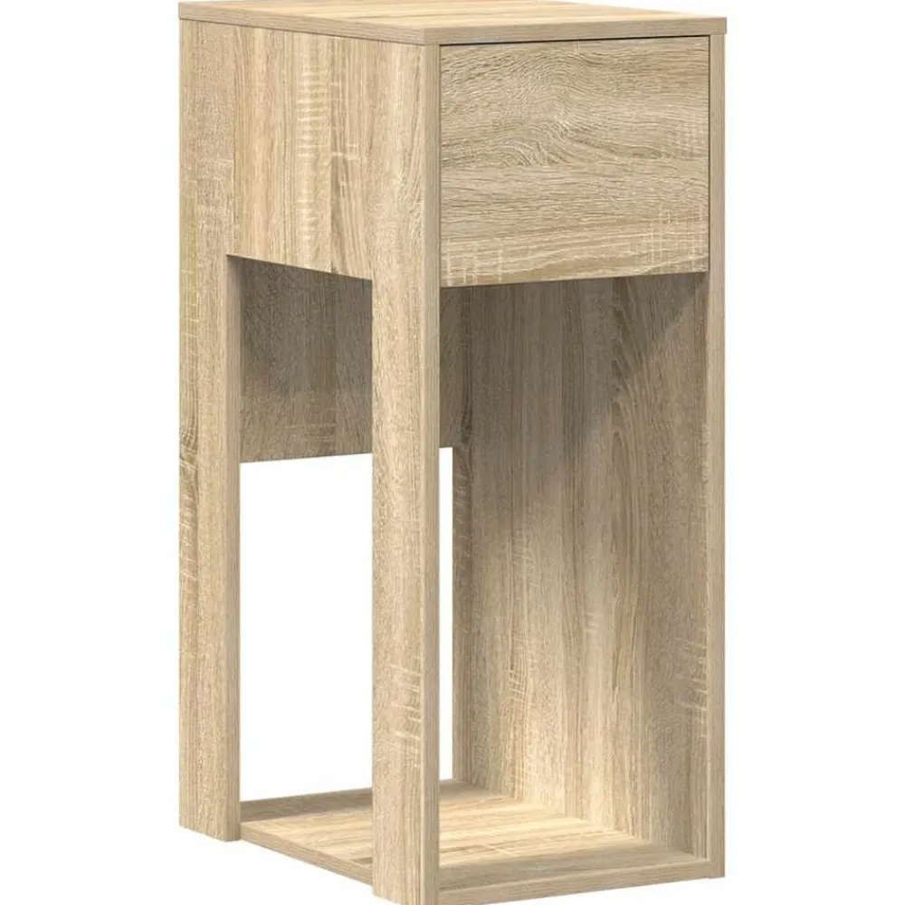Meubles De Bureau-vidaXL Support de tour d'ordinateur et tiroir chêne sonoma 30x44x74 cm Chêne sonoma