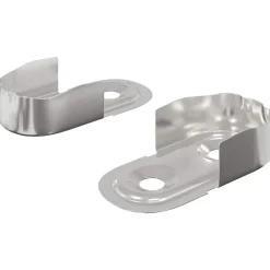 vidaXL Support de tringle de placard 2 pcs Zinc blanc 40 x 18 x 10 mm