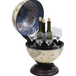 Armoires & Meubles De Rangement-vidaXL Support de vin globe de dessus de table Bois d'eucalyptus Vert