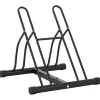 Loisirs De Plein Air-vidaXL Support de vélo au sol autoportant pour 2 vélos acier