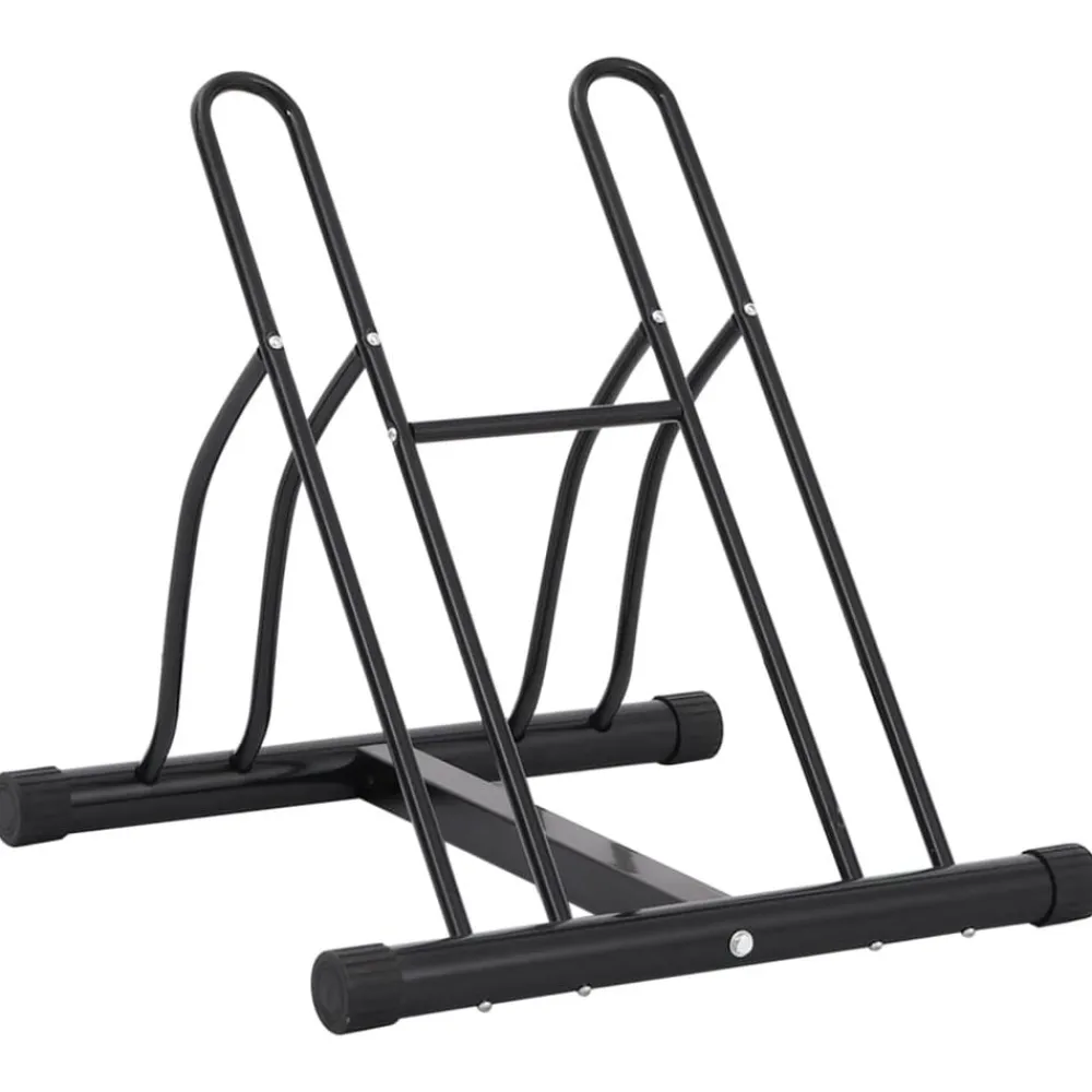 Loisirs De Plein Air-vidaXL Support de vélo au sol autoportant pour 2 vélos acier