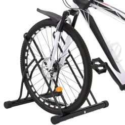 Loisirs De Plein Air-vidaXL Support de vélo au sol autoportant pour 2 vélos acier