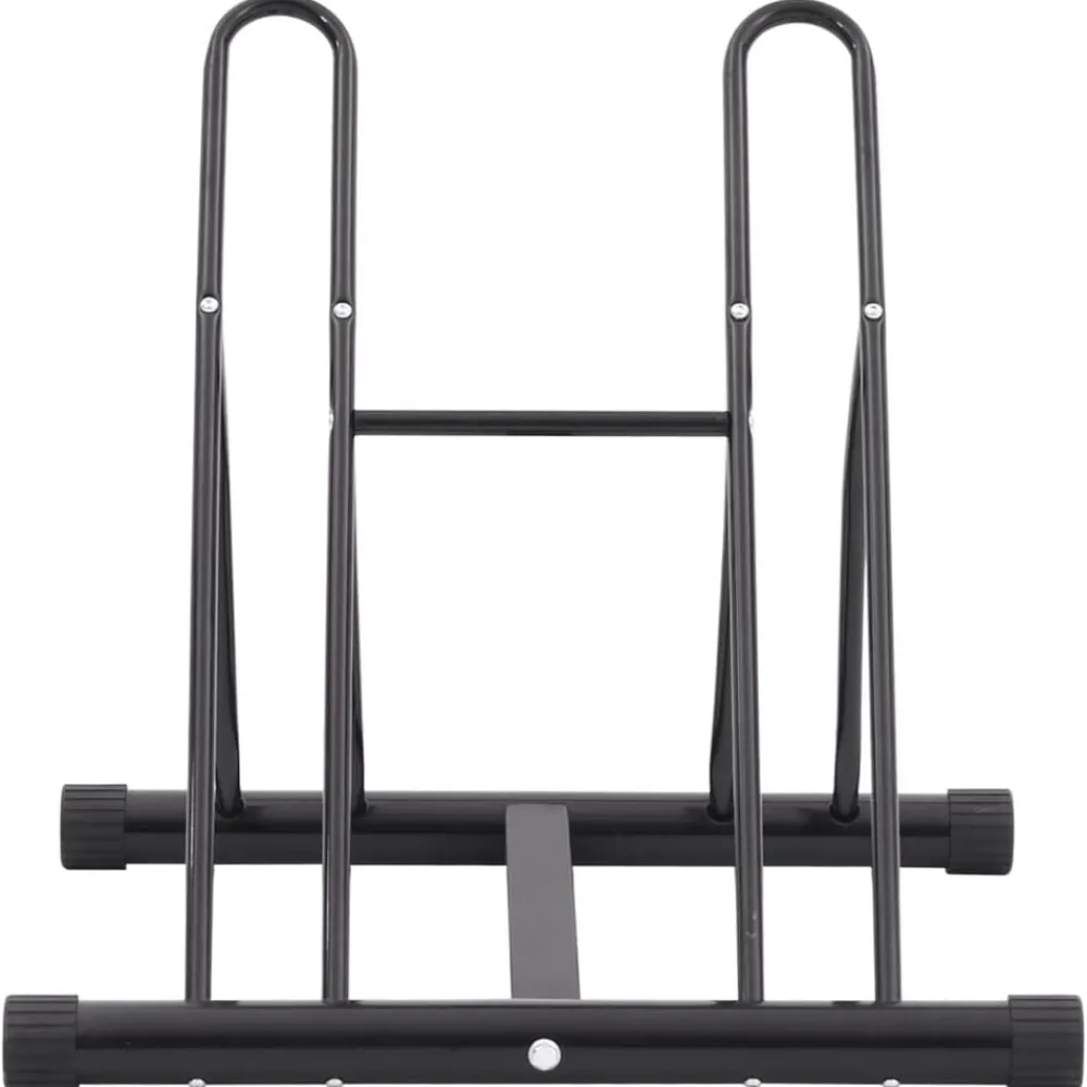 Loisirs De Plein Air-vidaXL Support de vélo au sol autoportant pour 2 vélos acier