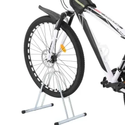 vidaXL Support de vélo au sol autoportant pour 1 vélo acier galvanisé