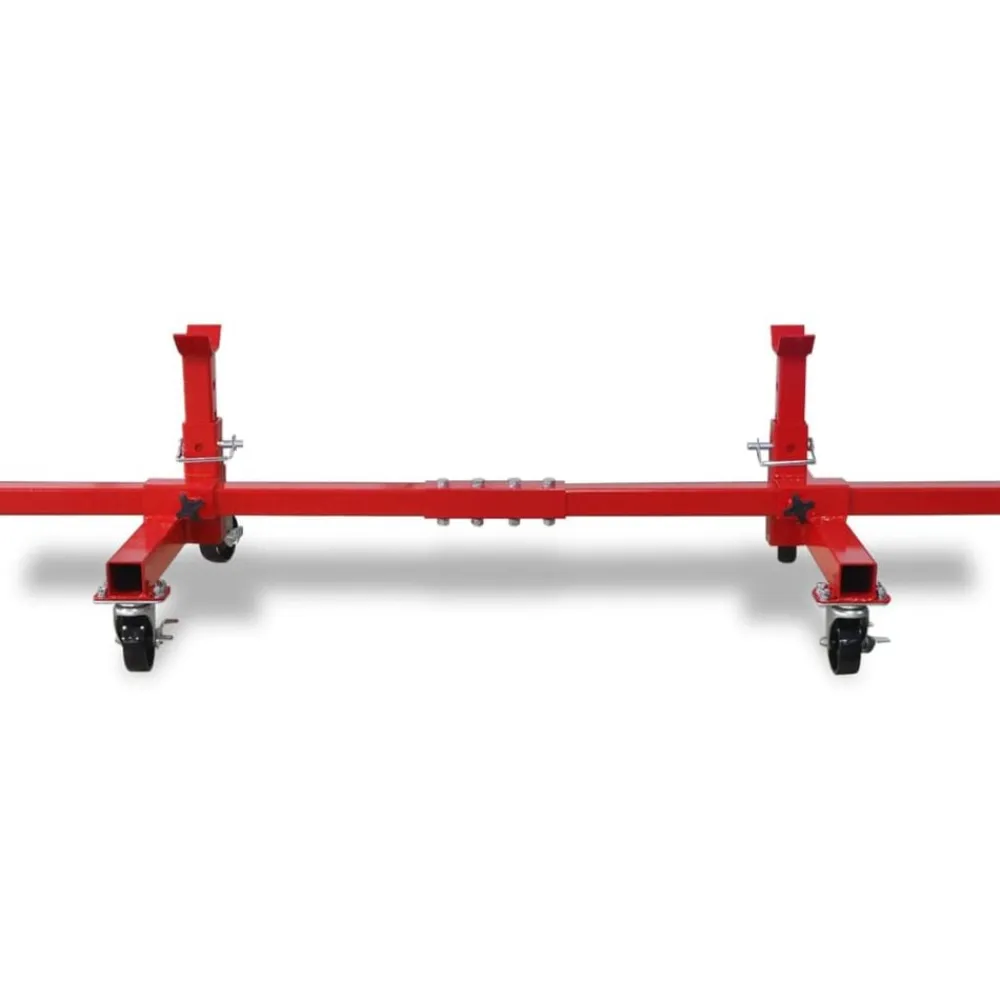 vidaXL Support d'essieu mobile Rouge