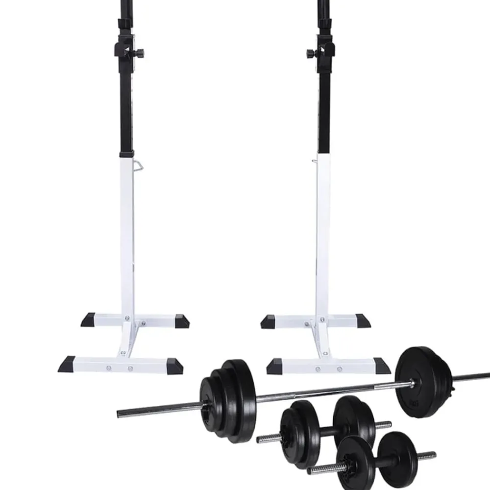 Entraînement & Fitness-vidaXL Support d'haltères avec jeu d'haltères et de poids 30,5 kg