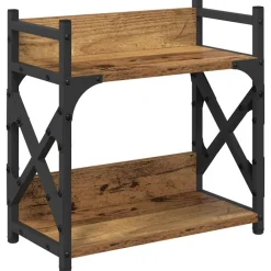 Appareils Électroniques-vidaXL Support d'imprimante 40 x 20 x 40 cm Bois ancien