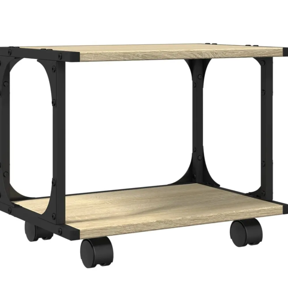 vidaXL Support d'imprimante à 2 niveaux chêne sonoma 41x28x33,5 cm