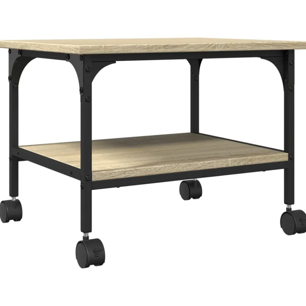 vidaXL Support d'imprimante à 2 niveaux chêne sonoma 50x40x38 cm