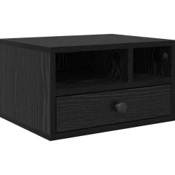 vidaXL Support d'imprimante avec tiroir Chêne noir 40 x 32 x 24 cm