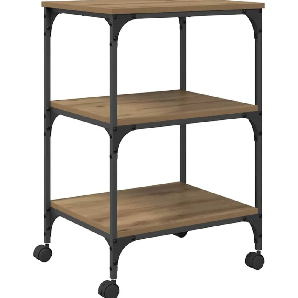 vidaXL Support d'imprimante Chêne artisanal 50 x 41 x 75 cm