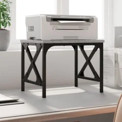 Appareils Électroniques-vidaXL Support d'imprimante 40x30x31 cm bois d'ingénierie Sonoma gris