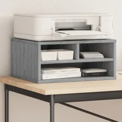 Appareils Électroniques-vidaXL Support d'imprimante 49x40x22,5cm bois d'ingénierie Sonoma gris