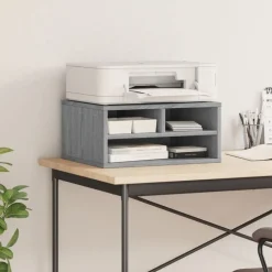 Appareils Électroniques-vidaXL Support d'imprimante 49x40x22,5cm bois d'ingénierie Sonoma gris