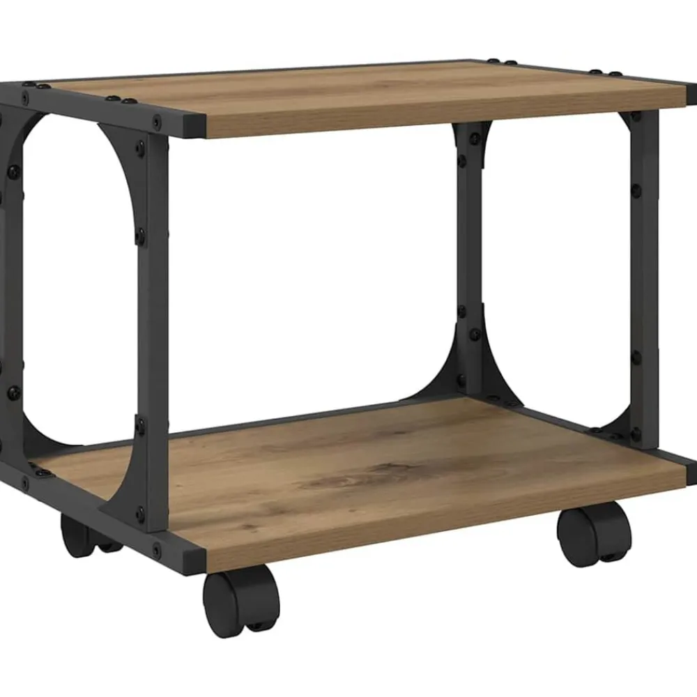 Appareils Électroniques-vidaXL Support d'imprimante Chêne artisanal 41 x 28 x 33.5 cm chêne artisanal