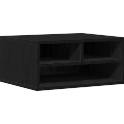 Appareils Électroniques-vidaXL Support d'imprimante avec stockage Chêne noir 49 x 40 x 22,5 cm Ch&ecirc;ne noir