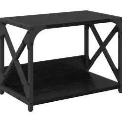 Appareils Électroniques-vidaXL Support d'imprimante Chêne noir 44 x 26 x 31.5 cm Chêne noir