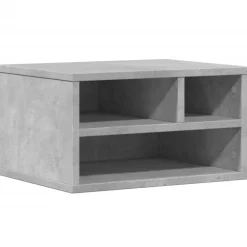 Appareils Électroniques-vidaXL Support d'imprimante 40x32x22,5 cm bois d'ingénierie Gris béton