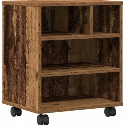 Appareils Électroniques-vidaXL Support d'imprimante avec stockage 41 x 32 x 48 cm Bois ancien