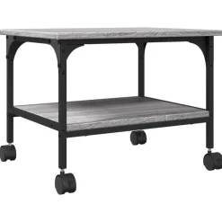 Appareils Électroniques-vidaXL Support d'imprimante à 2 niveaux 50x40x38 cm Sonoma gris