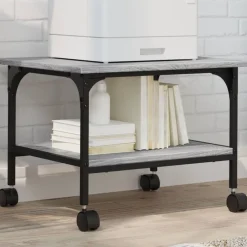 Appareils Électroniques-vidaXL Support d'imprimante à 2 niveaux 50x40x38 cm Sonoma gris