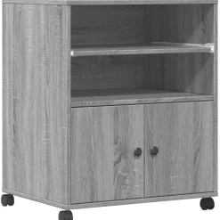 vidaXL Support d'imprimante avec roulettes 60x48x74 cm