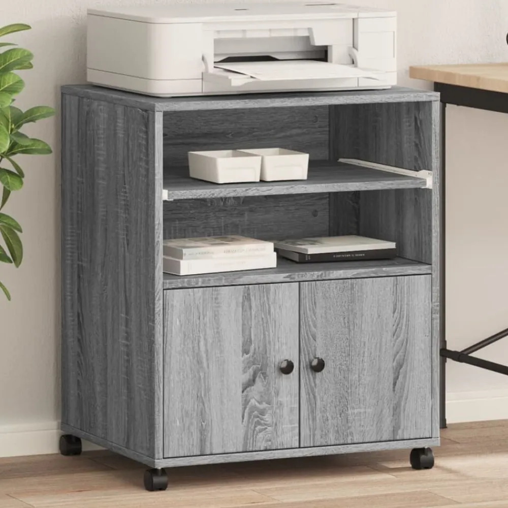 vidaXL Support d'imprimante avec roulettes 60x48x74 cm