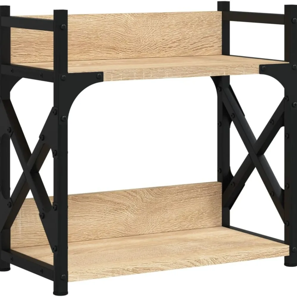 vidaXL Support d'imprimante à 2 niveaux chêne sonoma 40x20x40 cm