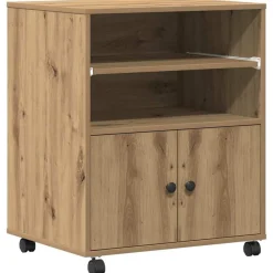 Appareils Électroniques-vidaXL Support d'imprimante Chêne artisanal 60 x 48 x 74 cm ch&ecirc;ne artisanal