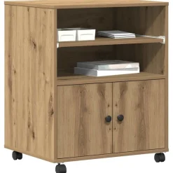 Appareils Électroniques-vidaXL Support d'imprimante Chêne artisanal 60 x 48 x 74 cm ch&ecirc;ne artisanal