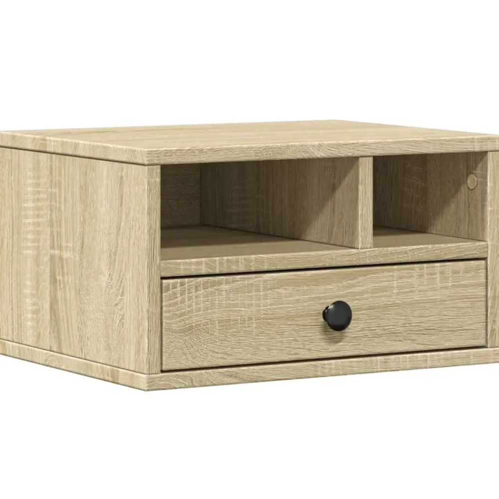 vidaXL Support d'imprimante chêne sonoma 40x32x22,5 cm bois ingénierie