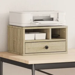 vidaXL Support d'imprimante chêne sonoma 40x32x22,5 cm bois ingénierie