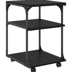 Appareils Électroniques-vidaXL Support d'imprimante Chêne noir 43 x 48 x 64 cm Ch&ecirc;ne noir