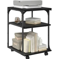 Appareils Électroniques-vidaXL Support d'imprimante Chêne noir 43 x 48 x 64 cm Chêne noir
