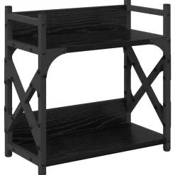 Appareils Électroniques-vidaXL Support d'imprimante Chêne noir 40 x 20 x 40 cm Ch&ecirc;ne noir