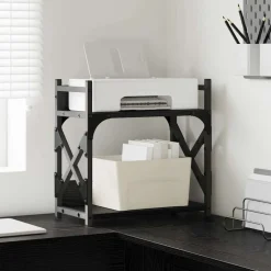 Appareils Électroniques-vidaXL Support d'imprimante Chêne noir 40 x 20 x 40 cm Ch&ecirc;ne noir
