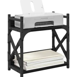 Appareils Électroniques-vidaXL Support d'imprimante Chêne noir 40 x 20 x 40 cm Ch&ecirc;ne noir