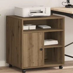 Appareils Électroniques-vidaXL Support d'imprimante chêne artisanal 60 x 50 x 67 cm ch&ecirc;ne artisanal