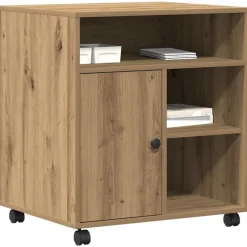 Appareils Électroniques-vidaXL Support d'imprimante chêne artisanal 60 x 50 x 67 cm ch&ecirc;ne artisanal