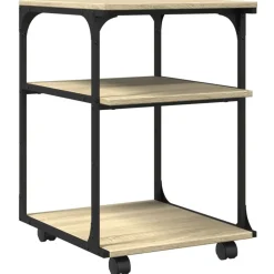 vidaXL Support d'imprimante à 3 niveaux chêne sonoma 43x48x64 cm