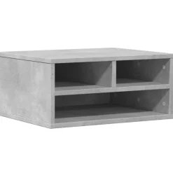 Appareils Électroniques-vidaXL Support d'imprimante 49x40x22,5 cm bois d'ingénierie Gris béton