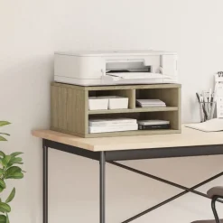 Appareils Électroniques-vidaXL Support d'imprimante chêne sonoma 49x40x22,5 cm bois ingénierie Ch&ecirc;ne sonoma