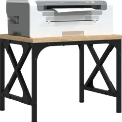 Appareils Électroniques-vidaXL Support d'imprimante chêne sonoma 40x30x31 cm bois d'ingénierie Ch&ecirc;ne sonoma