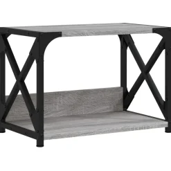 Appareils Électroniques-vidaXL Support d'imprimante à 2 niveaux 44x26x31,5 cm Sonoma gris