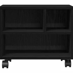 vidaXL Support d'imprimante avec stockage Chêne noir 41 x 32 x 34,5 cm