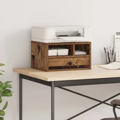 vidaXL Support d'imprimante avec tiroir 40 x 32 x 24 cm