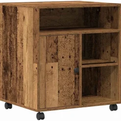 Appareils Électroniques-vidaXL Support d'imprimante avec stockage 60 x 50 x 67 cm Bois ancien