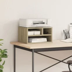 Appareils Électroniques-vidaXL Support d'imprimante chêne sonoma 40x32x22,5 cm bois ingénierie Ch&ecirc;ne sonoma